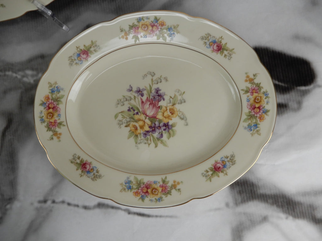 Vintage Set of 3 Pc. 2 Platters One Vegetable Bowl Tirschenreuth Springtime