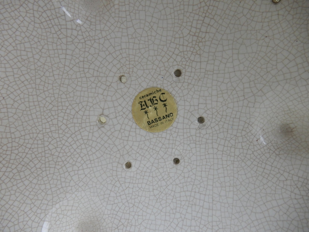 Ceramiche ABC Bassano Footed Colander/Strainer Made In Italy Hand Painted