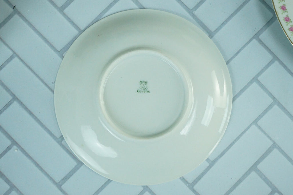 15 Piece China Setting J&C Bavaria Floral China Desert Plate, Cup and Saucer