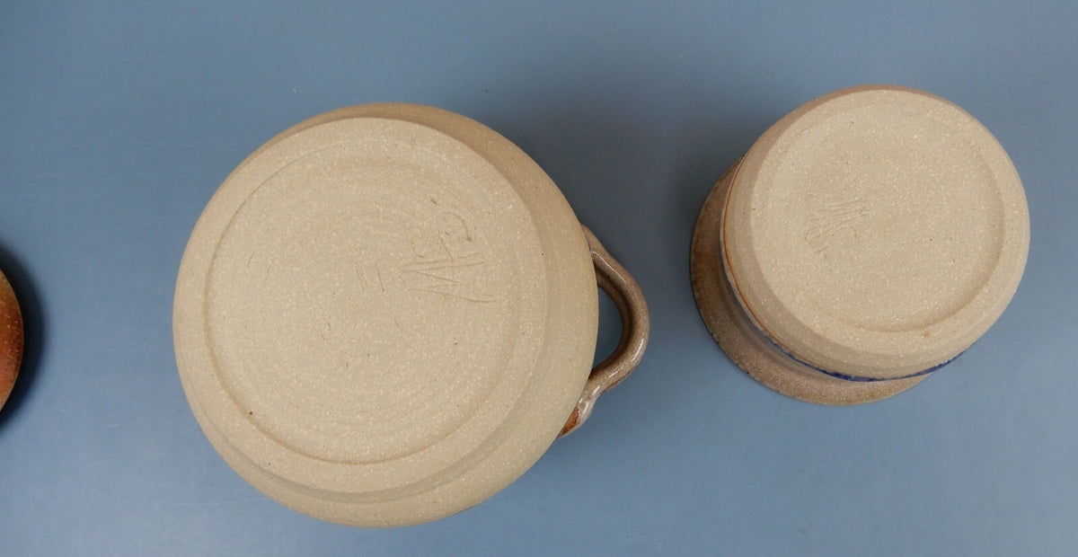Vintage Studio Art Pottery Small Double Crock Signed by the Artist
