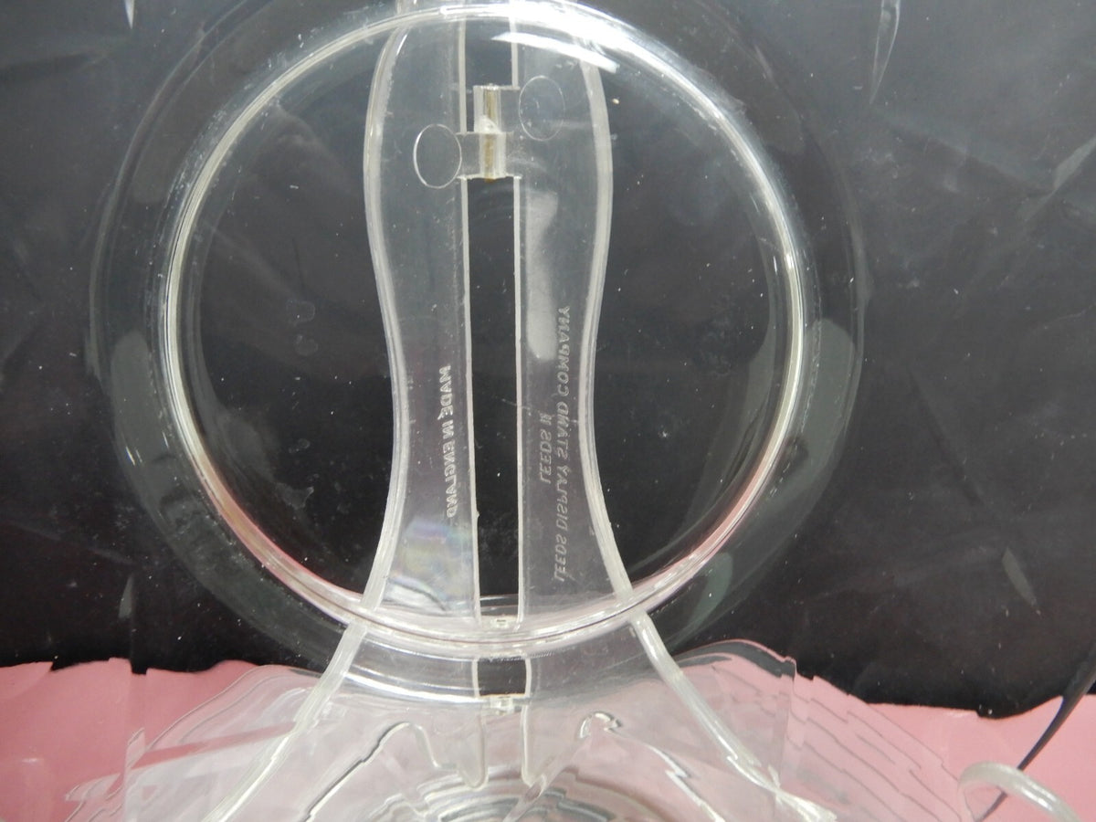 Set of 6 Clear Glass 8" Salad Plates Criss Cross Thumprint Desing
