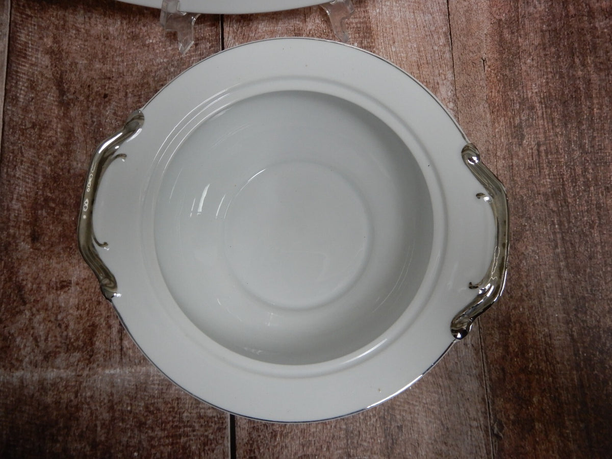 Kutani NS China Hand Painted Round Lidded Vegetable Bowl