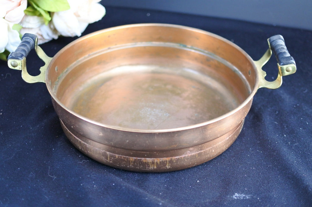9.5" Vintage CGJ Copper Chaffing Dish Food Warmer Sterno with Stand