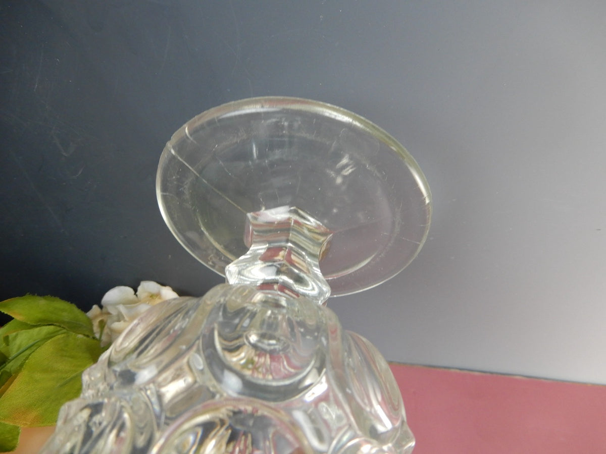 Vintage "Excelsior Pattern" American Flint Glass Sugar Bowl