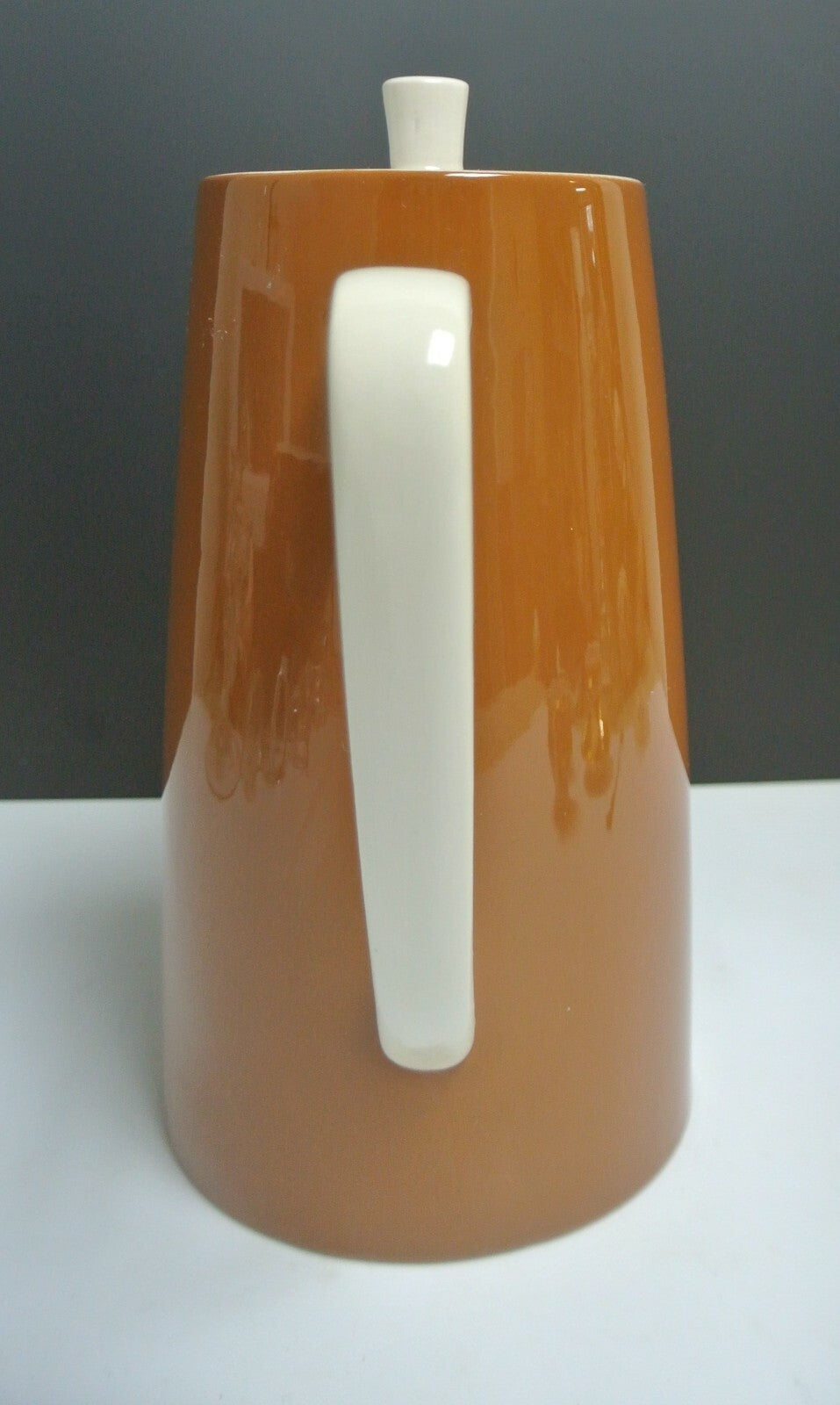 Vintage Genuine Ironstone HARMONY HOUSE  Brown Coffee Pot