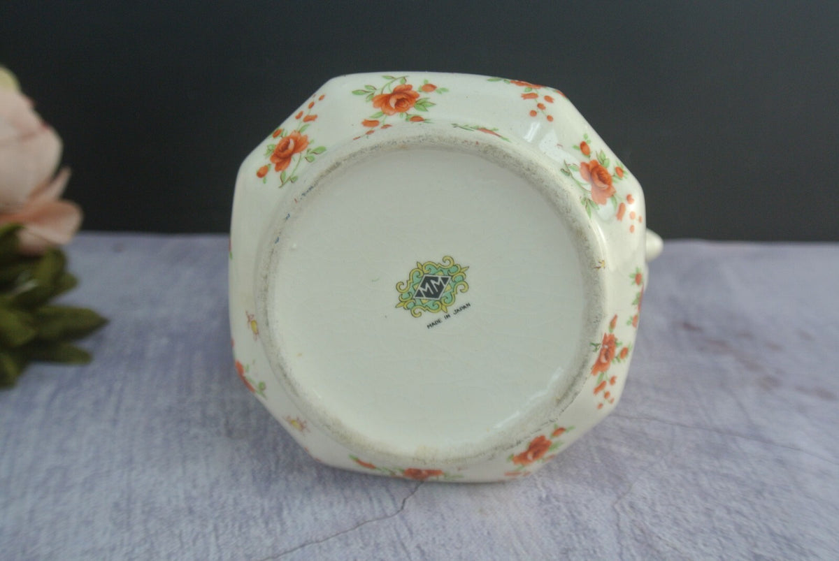 Vintage 3 Piece Floral Tea Set By MM by Moriyama Morimachi Japan