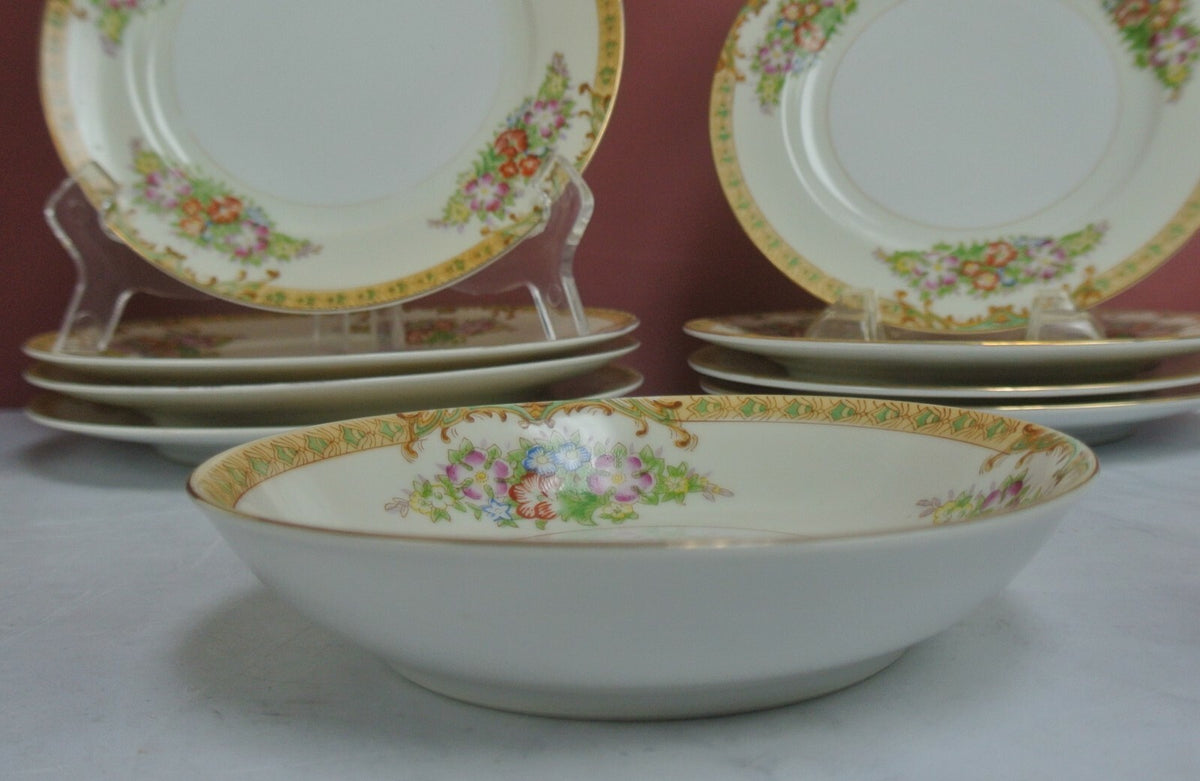 Lot of 23 Pieces of Vintage Diamond Made in Japan Hand Painted