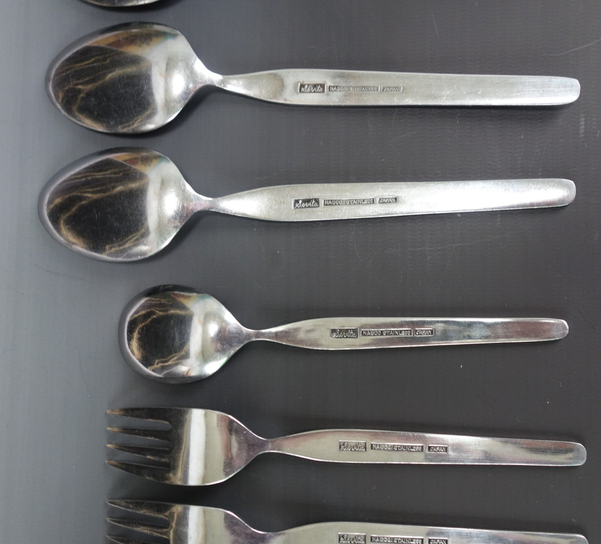 22 Piece of NASCO Sevita Repousse Floral Stainless Steel Made in Japan