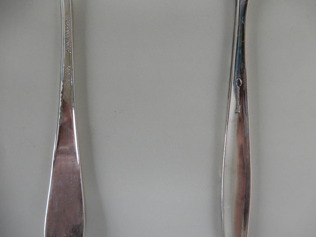 Lot of 4 Silver-Plated Kitchen Flatware Serving Pieces (Various Brands) As Is