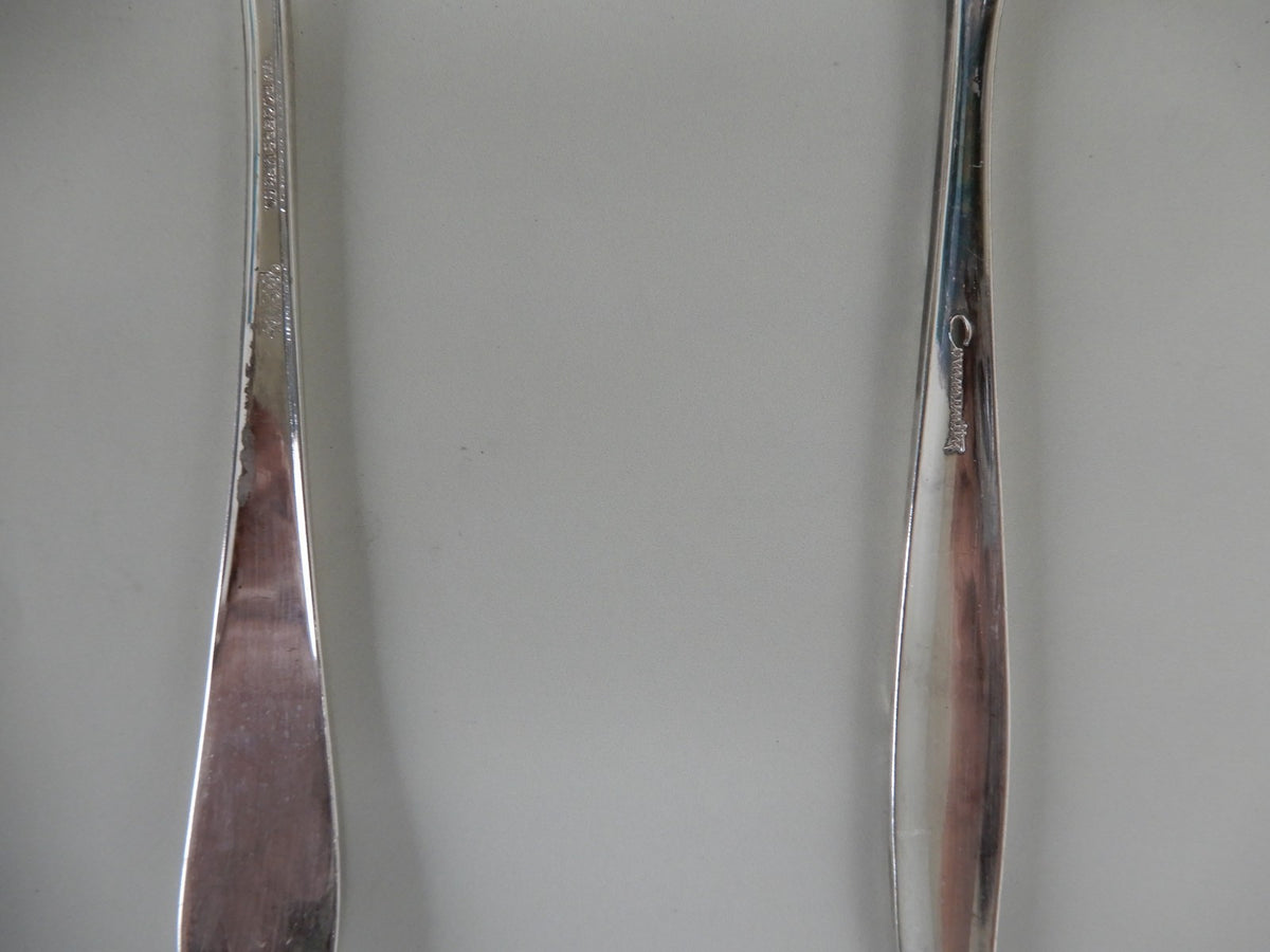 Lot of 4 Silver-Plated Kitchen Flatware Serving Pieces (Various Brands) As Is