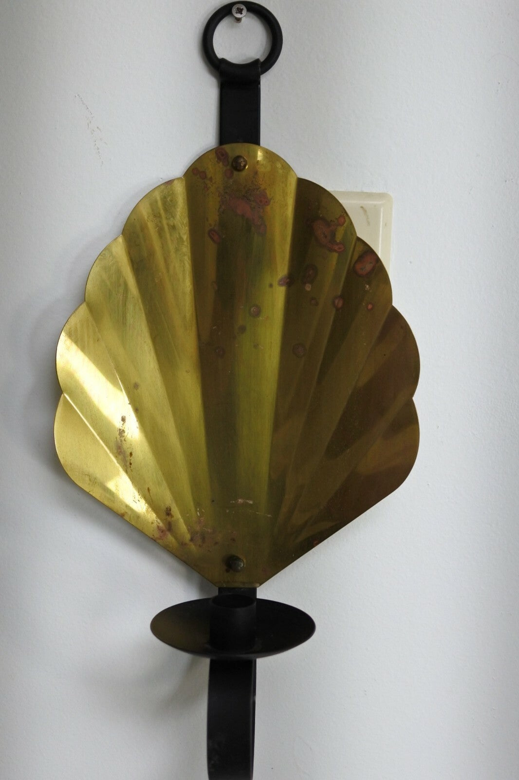 Vintage Wall Hanging Candlestick Holder Brass Heat Diffuser