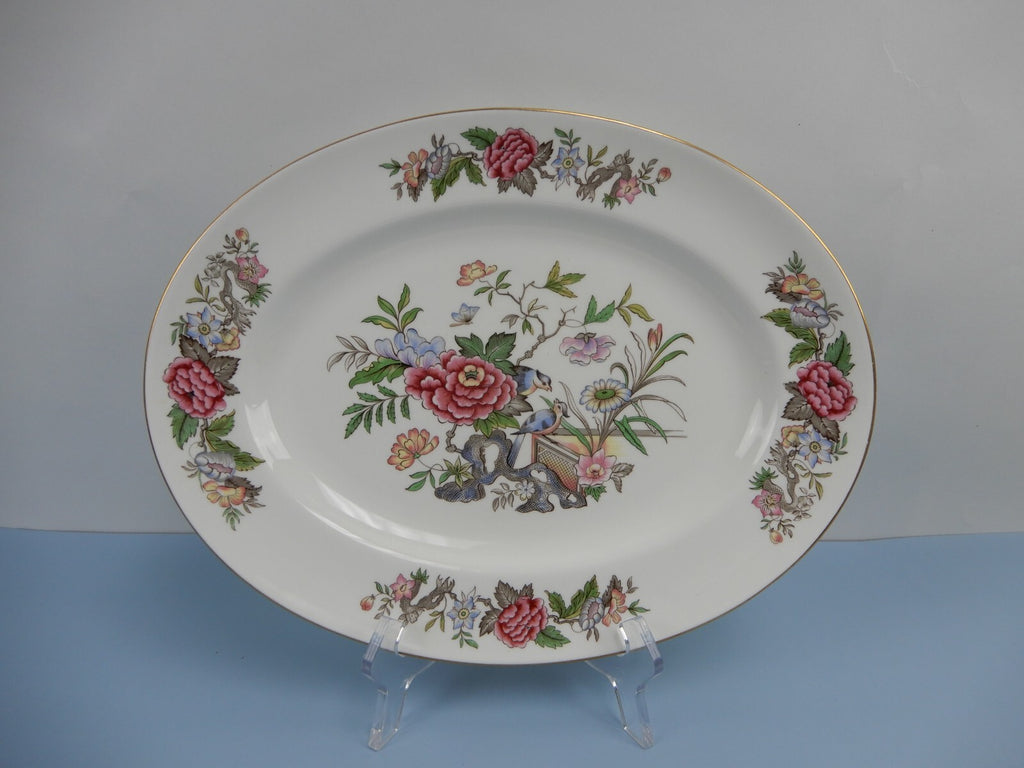 Vintage Wedgwood "Cathay" Pattern~ Platter and Oval Vegetable Bowl