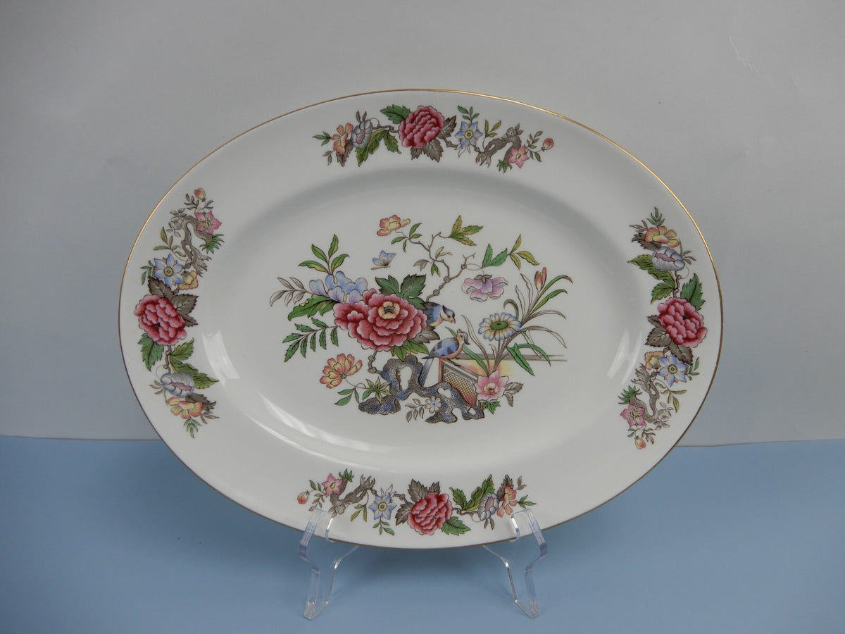 Vintage Wedgwood "Cathay" Pattern~ Platter and Oval Vegetable Bowl