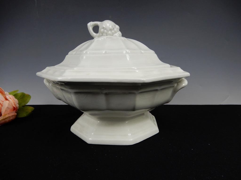 Vintage Red Cliff Ironstone Octagonal Lidded Tureen