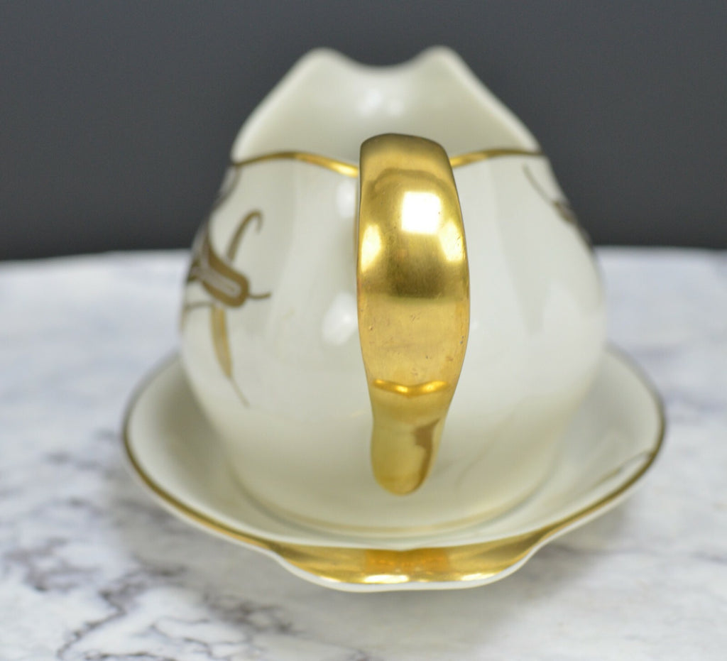 Vtge Gravy Boat & Underplate Norleans Midas Harvest Wheat China Occupied Japan