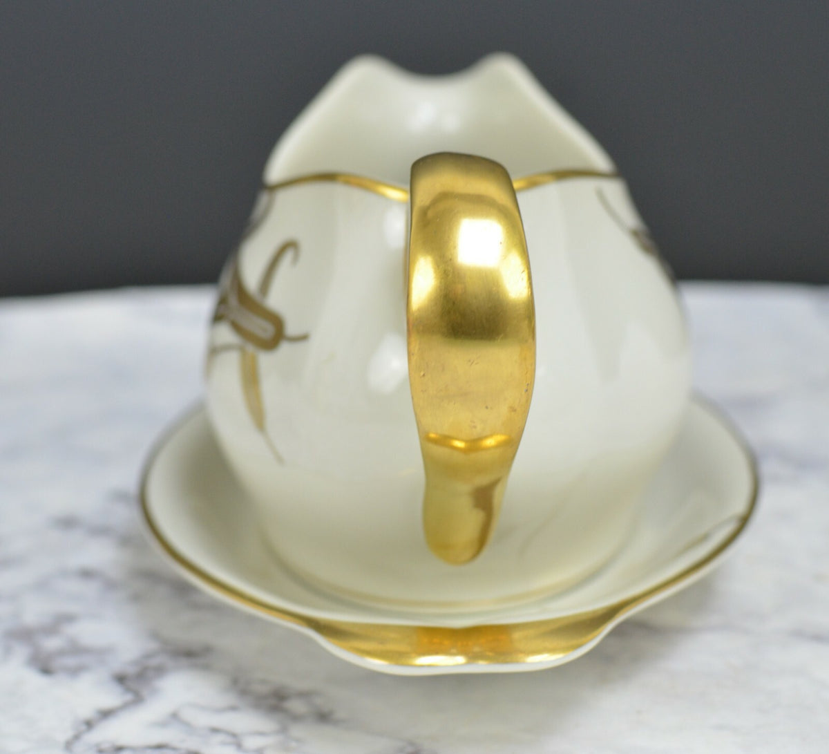 Vtge Gravy Boat & Underplate Norleans Midas Harvest Wheat China Occupied Japan
