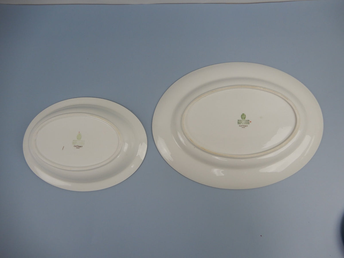 Vintage Wedgwood "Cathay" Pattern~ Platter and Oval Vegetable Bowl