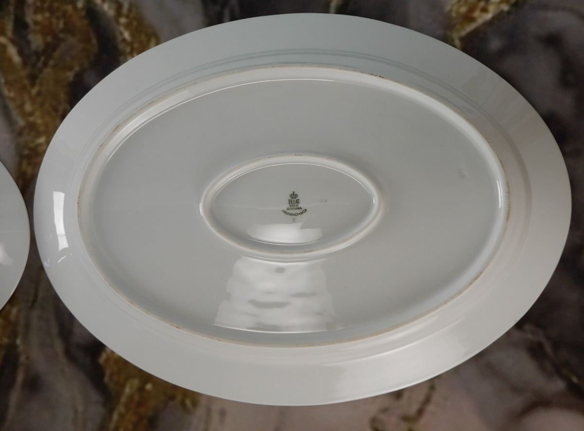 (2) H&C Selb Bavaria Germany Heinrich "SENTA" Oval Platters 16" and 12"