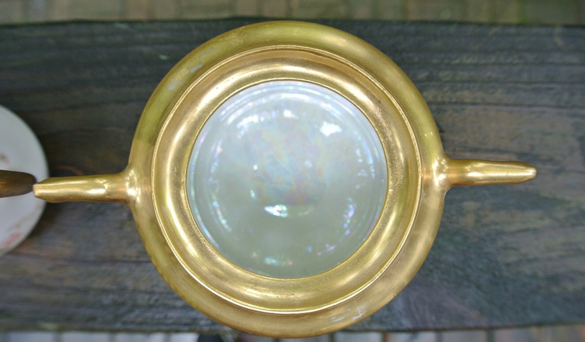 Vtge 1913  Lusterware Carl Tielsch (CT) Altwasser Sugar Bowl and Creamer Singed