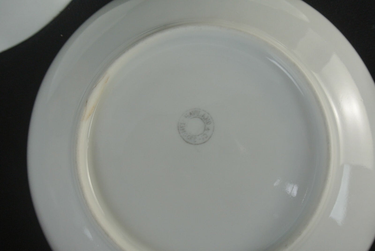 Mismatched Set Of 3 Thomas Bavaria Two Handle Cup And Haviland Limoges Saucers