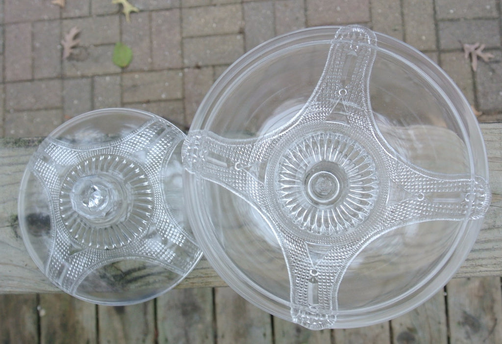 Curtain Tie Back Lidded Compote Early American Pattern Glass Adams & Co