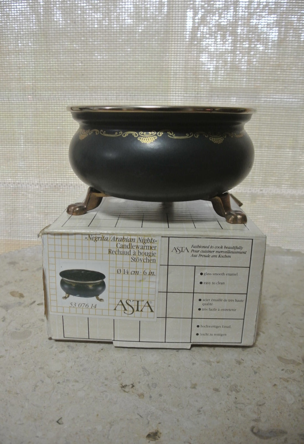 Asta Dutch Germany Enamel "Arabian nights" Candle Warmer