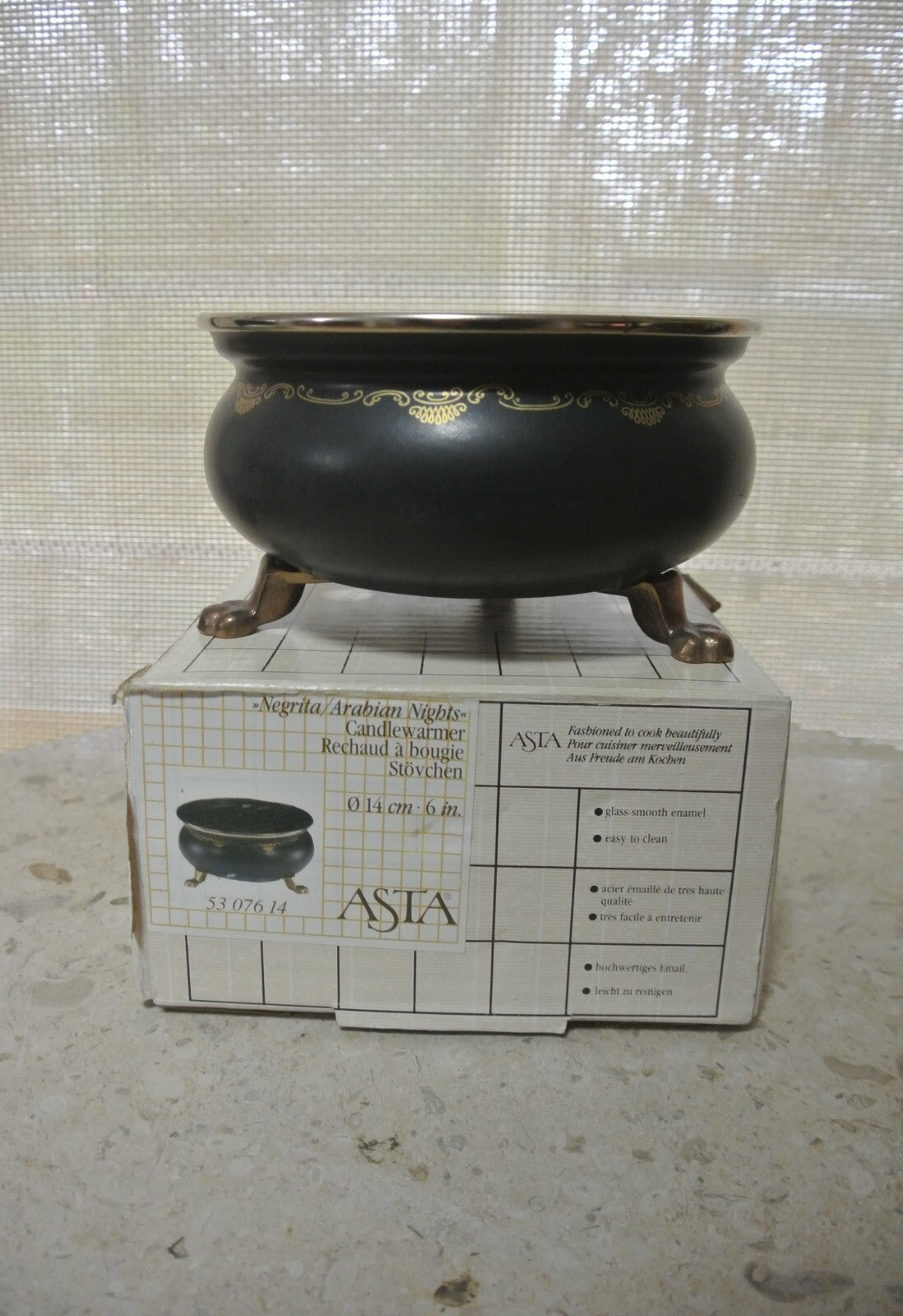 Asta Dutch Germany Enamel "Arabian nights" Candle Warmer