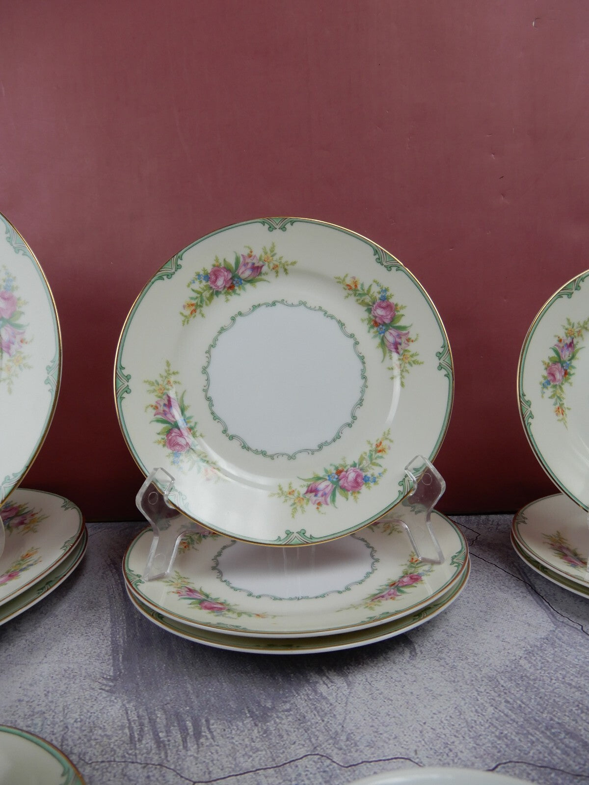 20 Piece Place Setting Vintage Morimura Fine China Made in Japan w/Roses