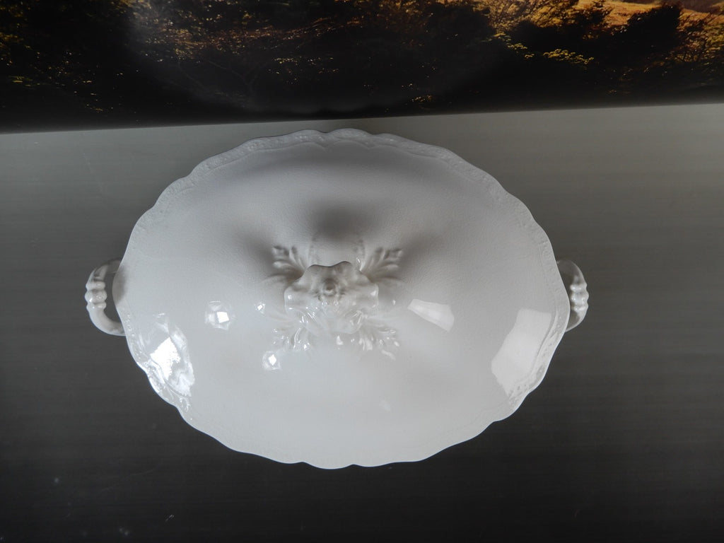 Antique Johnson Brothers White Ironstone Tureen Tariff mark 1913-1930