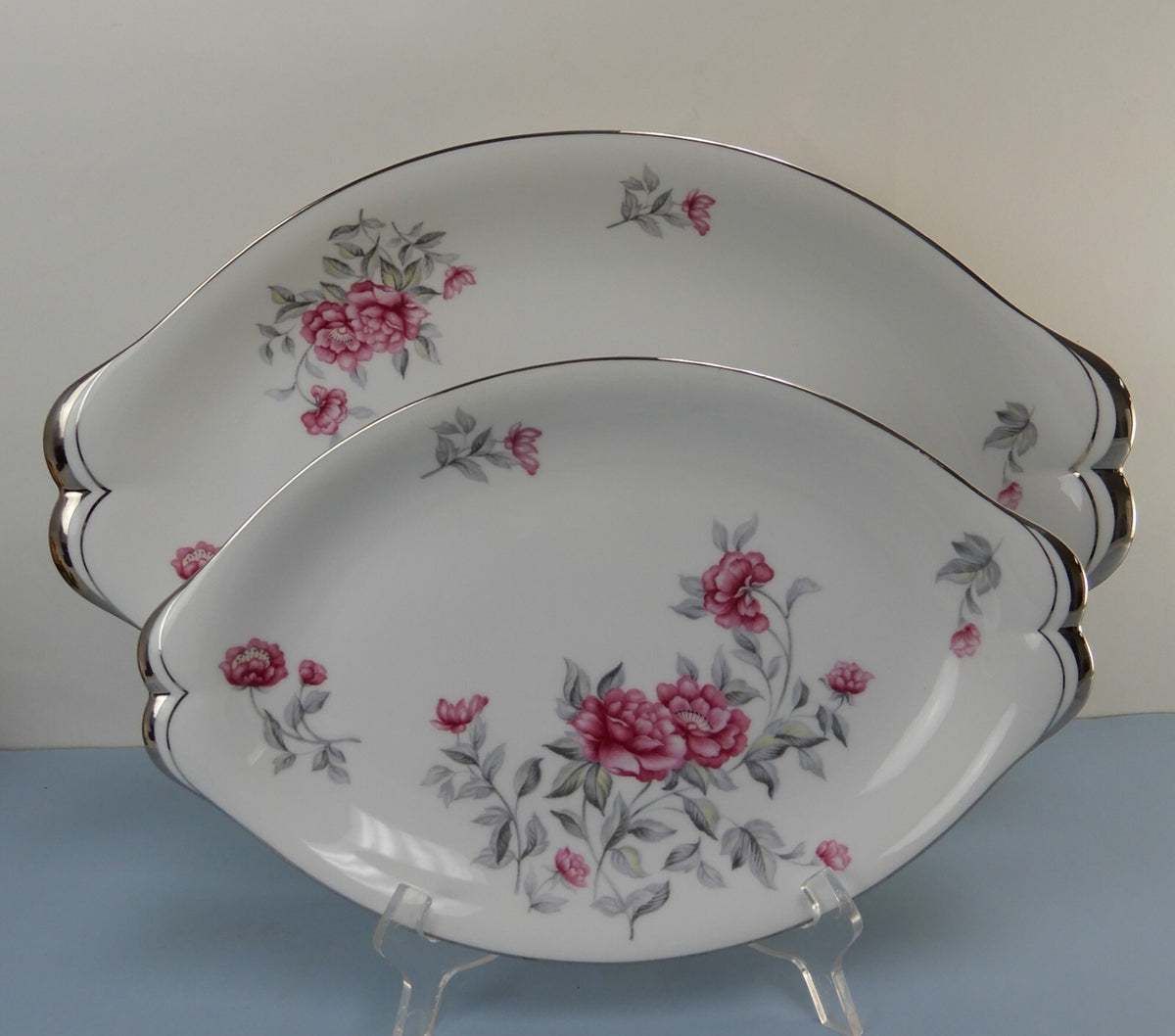 Vintage Meito Norleans China "Princess" 17-1/4" Platter and 13" Platter