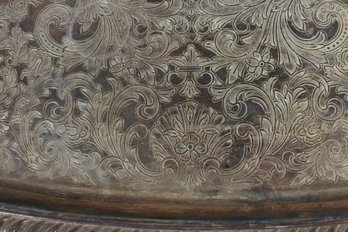 Vintage Leonard Silverplate Butler Tray With Handles