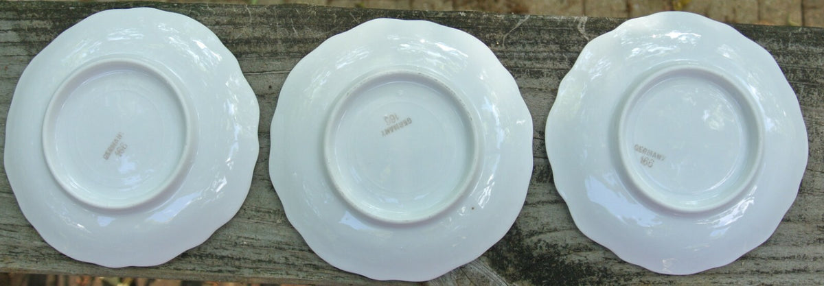 Set of 3 Small Chocolate/Coffee Cups and Saucers Mark Germany