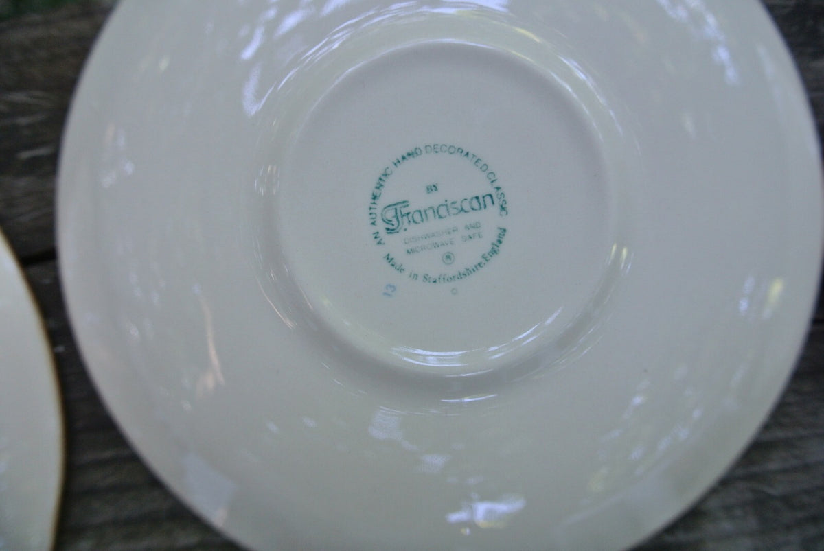Set of 4 Franciscan Apple Cup and Saucers Made in England