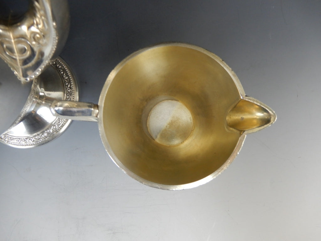 Oneida Community LTD.Lakewood Silverplate Coffee Pot ,Sugar Bowl and Creamer