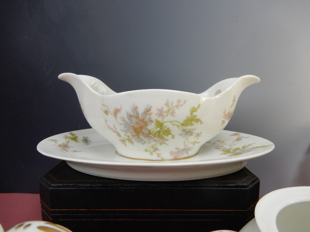 Vintage Haviland Limoges Schleiger 79,Gravy Boat,Sugar Bowl & Creamer