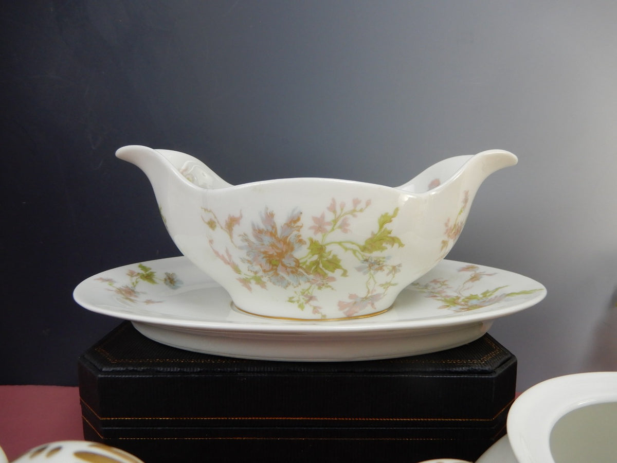 Vintage Haviland Limoges Schleiger 79,Gravy Boat,Sugar Bowl & Creamer