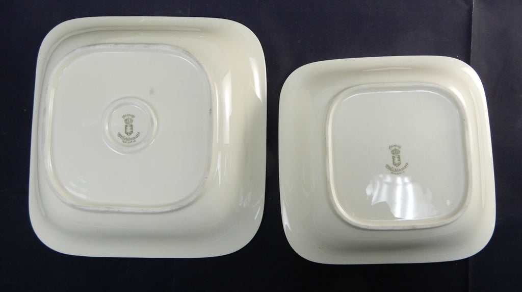 Eamag Schönwald Bavaria Serving Platters Bowls – Gold Cobalt Blue Rims