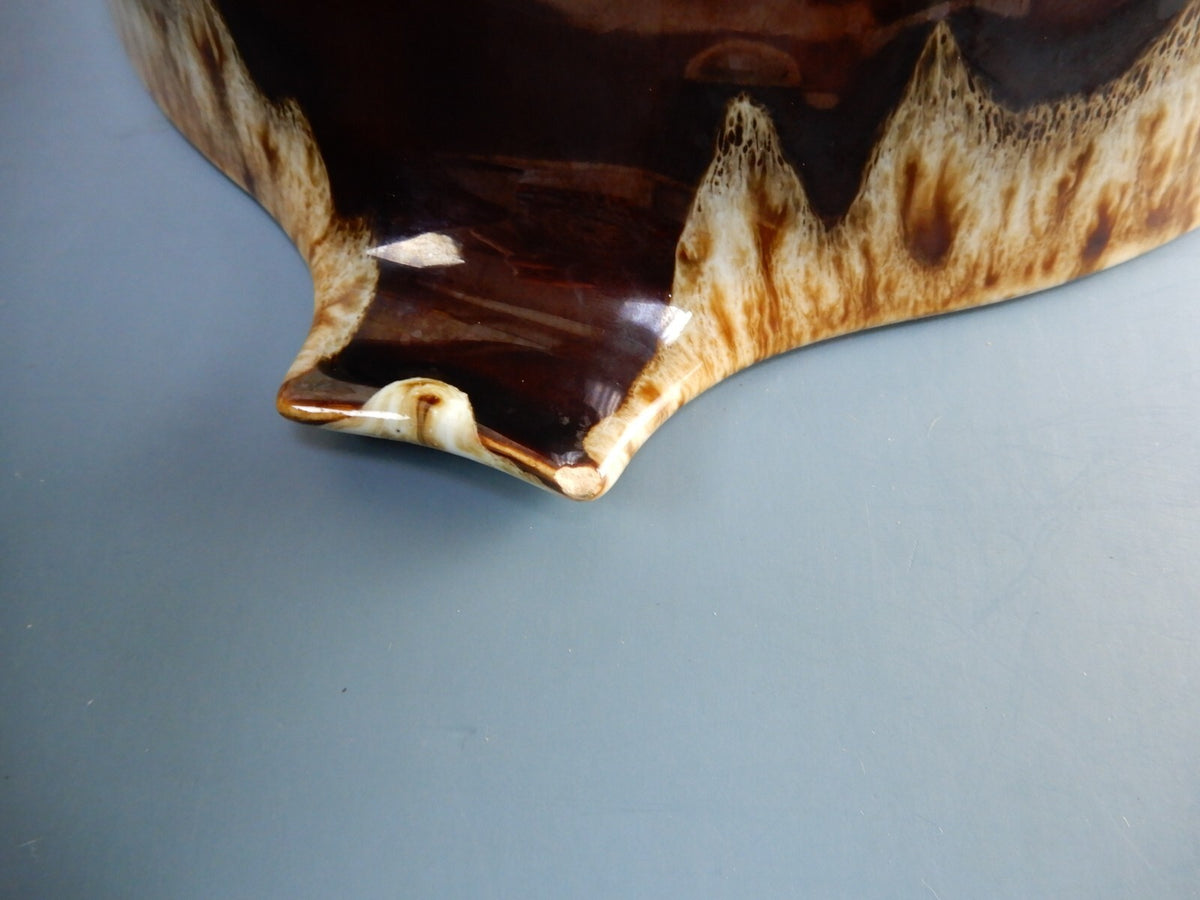 Set of 3 Vintage Canonsburg Brown Drip Glaze Serving Bowls