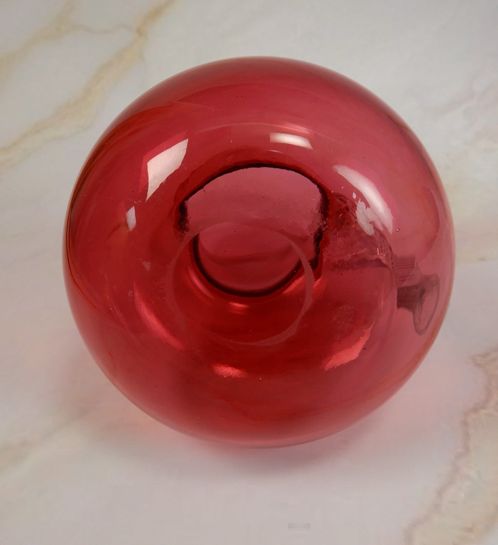 Victorian Twist Rope Blown Glass Handle Cranberry Glass Pitcher Jug