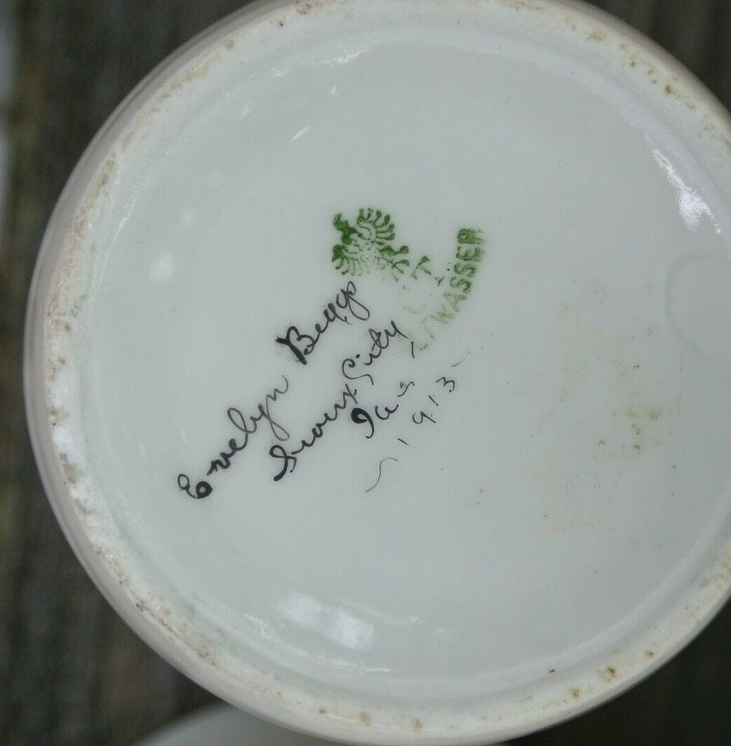 Vtge 1913  Lusterware Carl Tielsch (CT) Altwasser Sugar Bowl and Creamer Singed