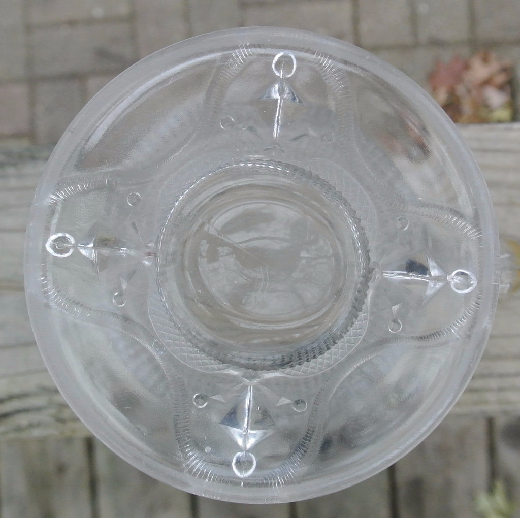 Antique Curtain Tie Back Pitcher Early American Pattern Glass Adams & Co