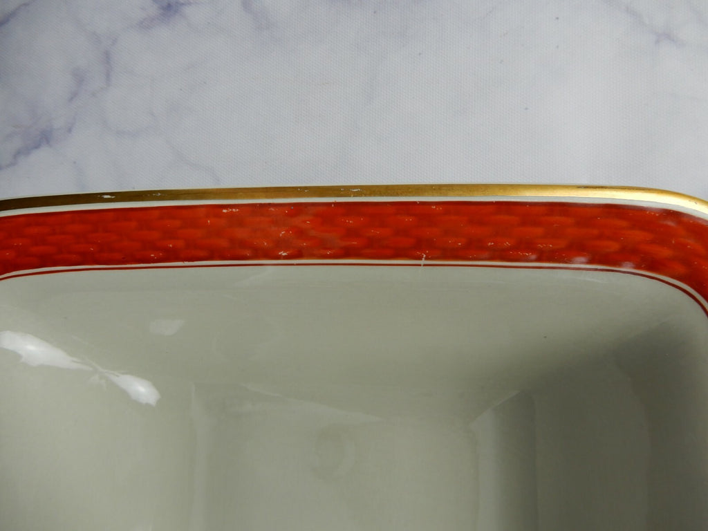 Royal Copenhagen Aluminia Oranja Tureby Square Serving Bowl