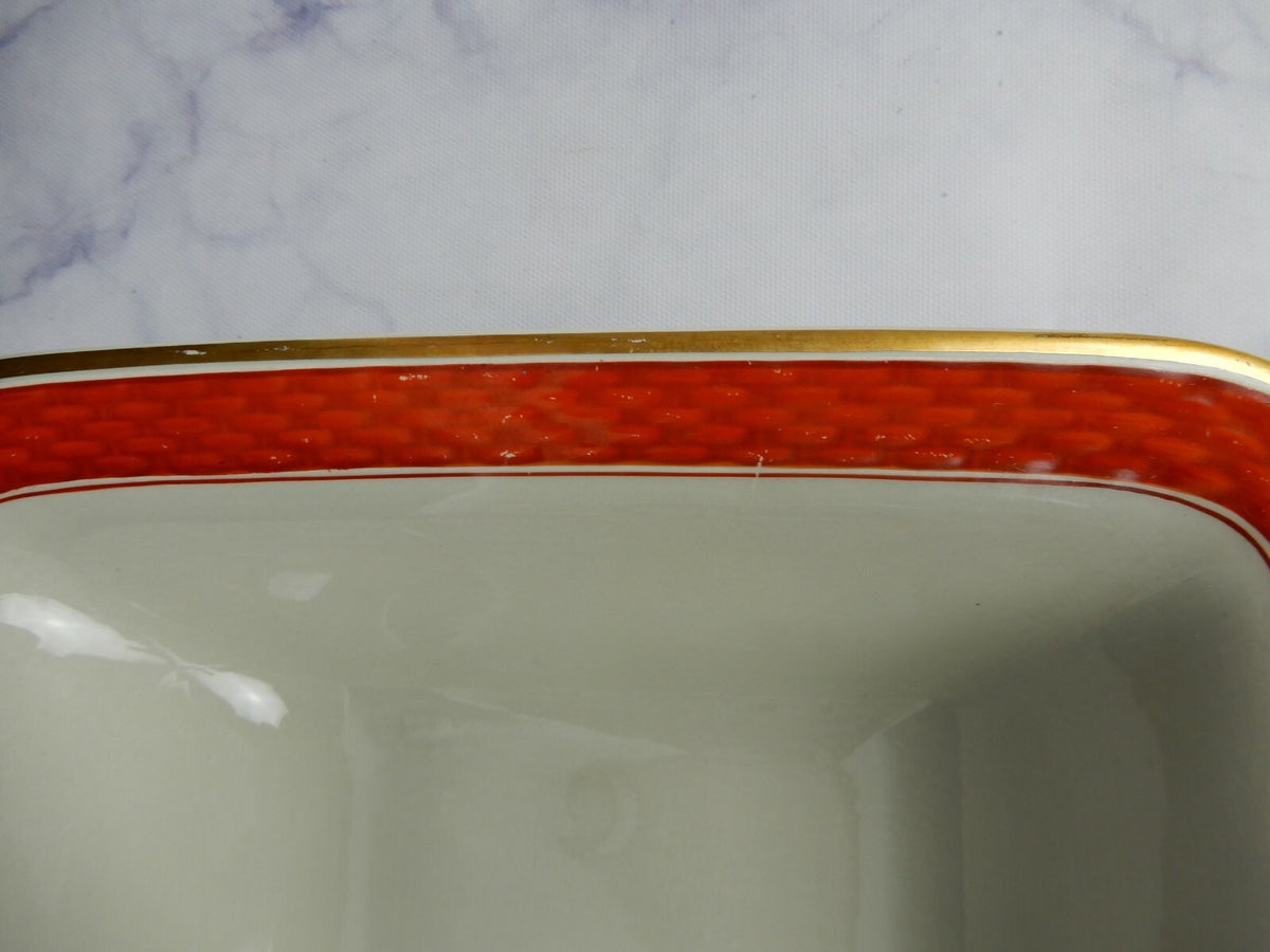 Royal Copenhagen Aluminia Oranja Tureby Square Serving Bowl
