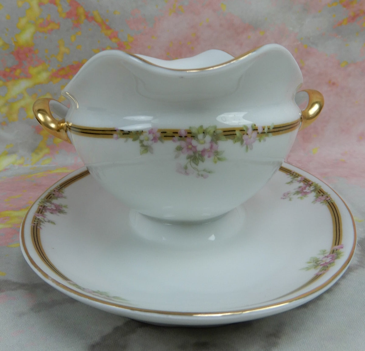 Vintage Tirschenreuth Bavaria Kingston Creamer,Sugar Bowl,Gravy Boat