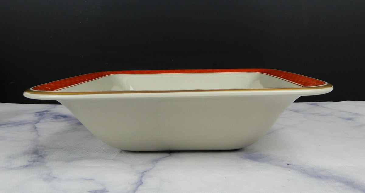 Royal Copenhagen Aluminia Oranja Tureby Square Serving Bowl