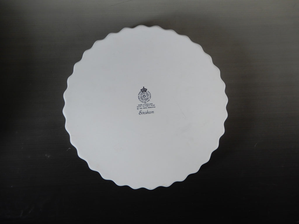 Evesham Royal Worcester Gold Rimmed 10-1/2" Tart Pan/Quiche Dish