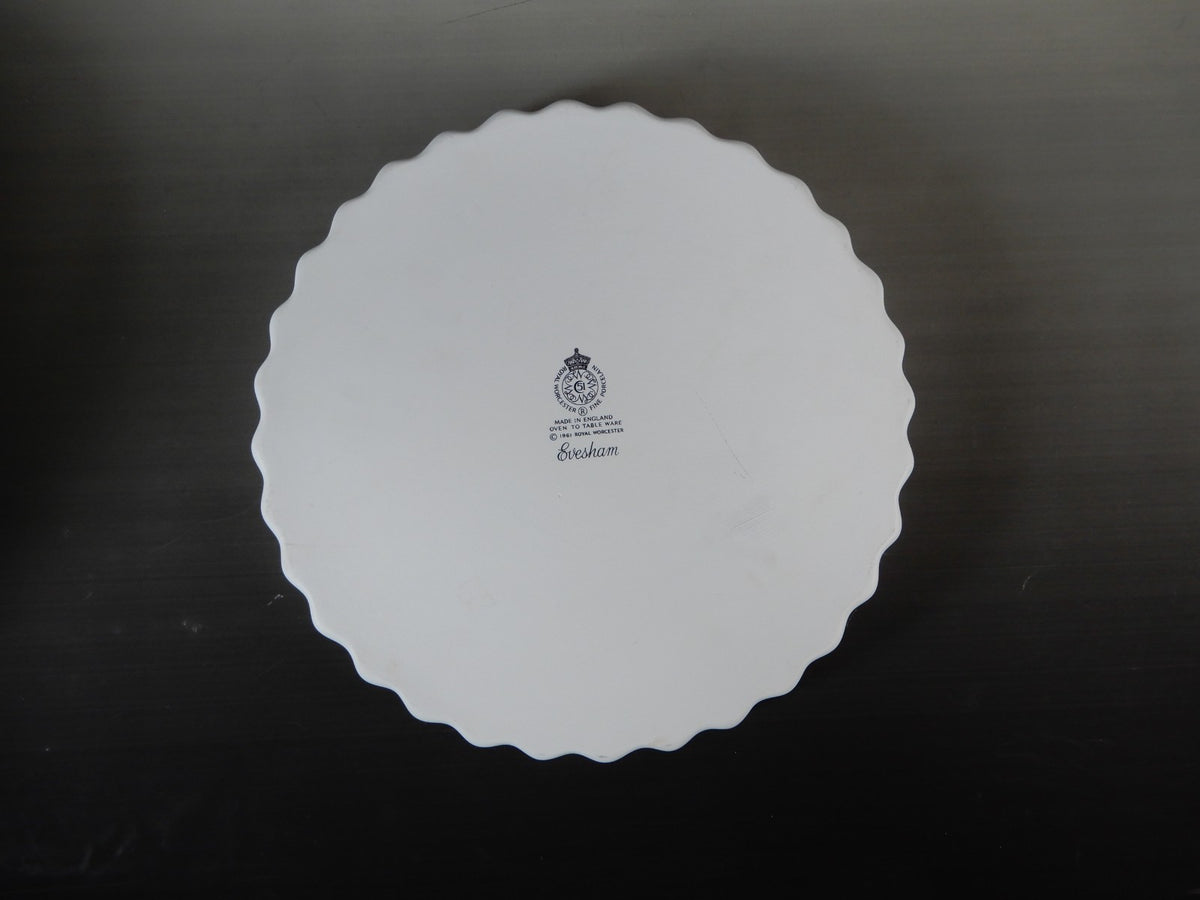 Evesham Royal Worcester Gold Rimmed 10-1/2" Tart Pan/Quiche Dish