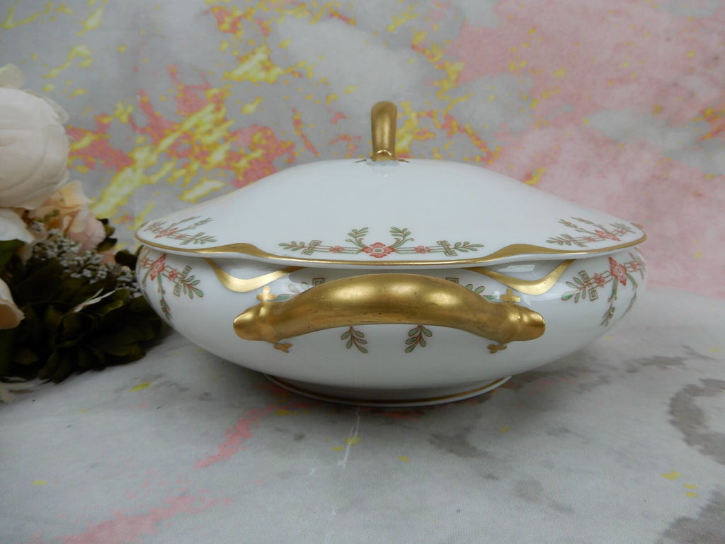 Vintage Haviland Limoges Schleiger 580 Pattern Lidded Vegetable Bowl