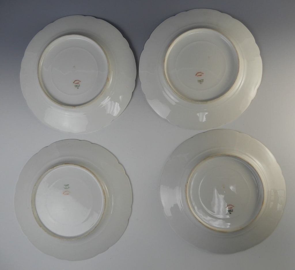 Antique Haviland Limoges France Set of Four 8-1/2" Luncheon Plates