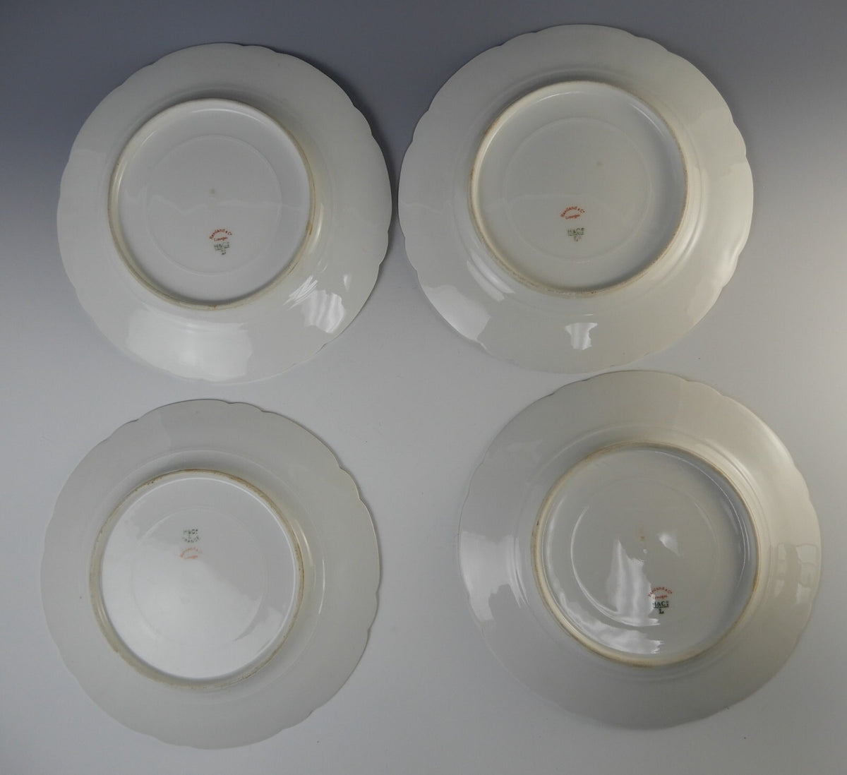 Antique Haviland Limoges France Set of Four 8-1/2" Luncheon Plates